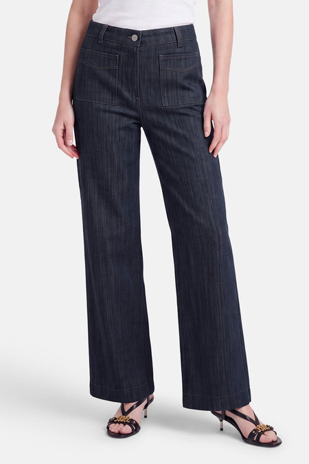Kostuumbroek - dark blue denim