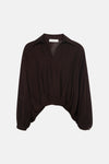 Blouse met lange mouwen - bruin
