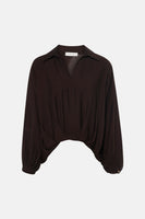 Blouse à manches longues - brun