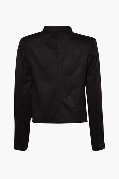 Veste courte noire d'AMELIE ET AMELIE, coupe ajustée, visible de dos.