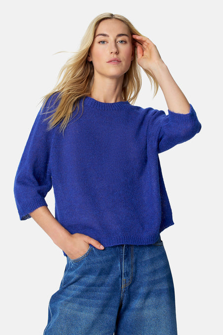 Pull col O - Bleu