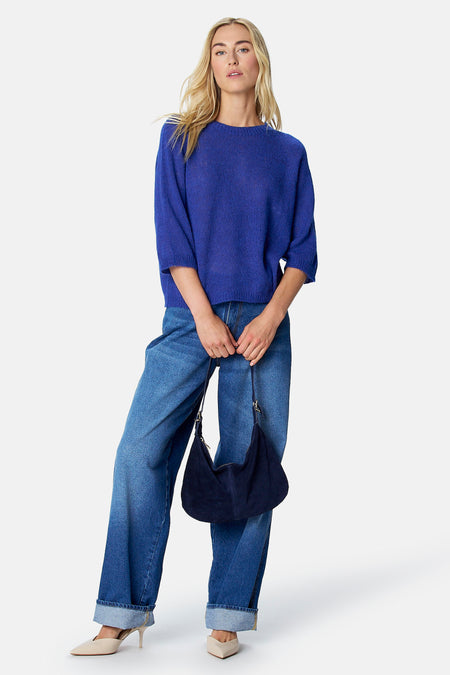 Pull col O - Bleu