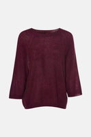 Pull col O - Bordeaux