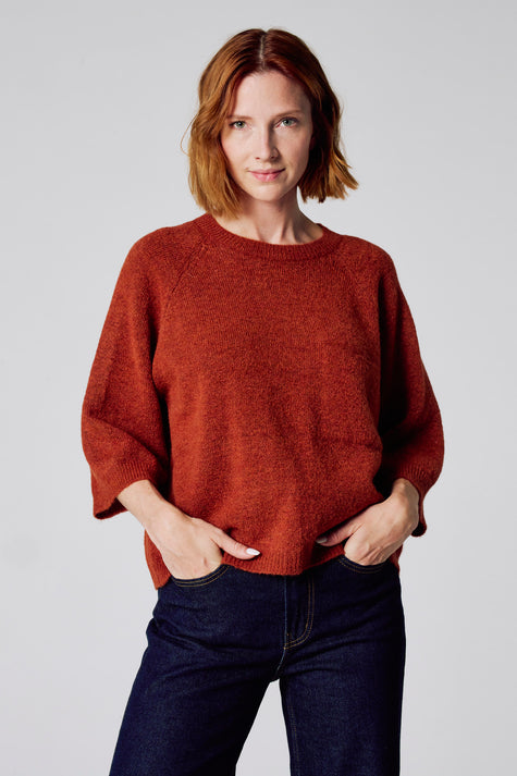 Pull col rond brun - COPINES D'ANVERS