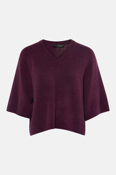 Pull met V-hals - Bordeaux