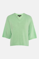 Pull à col en V - vert