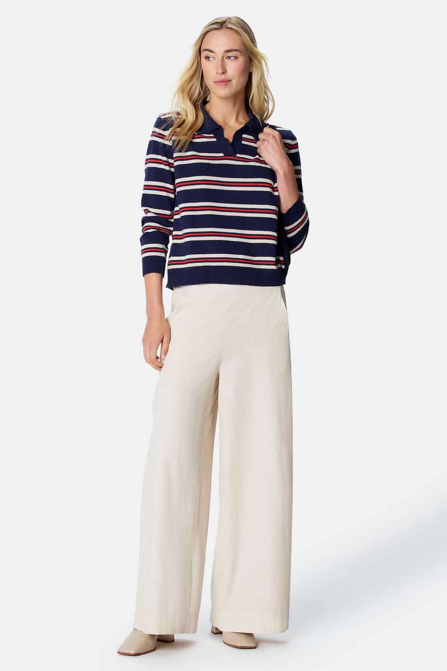 Pull col V - multicolore