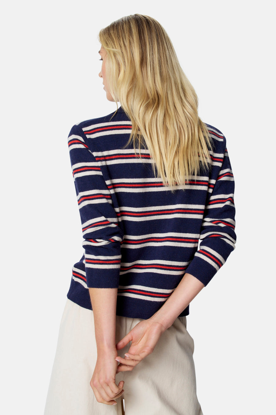 Pull col V - multicolore