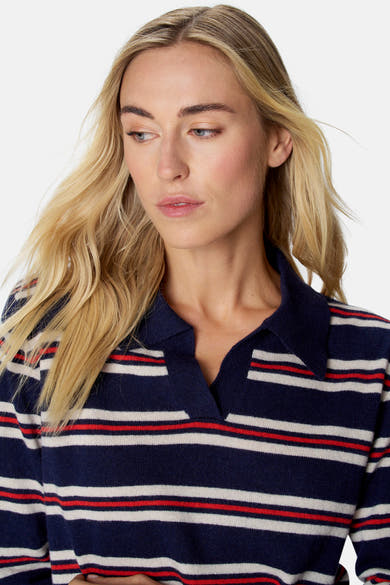Pull col V - multicolore