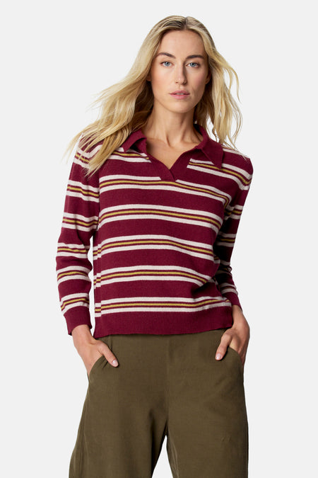 Pull col V - multicolore