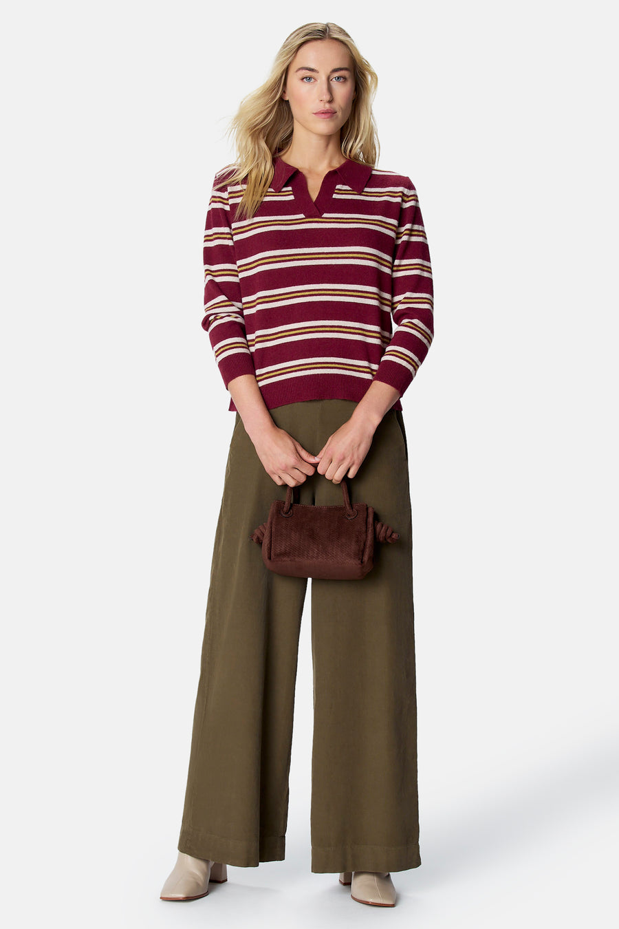 Pull col V - multicolore