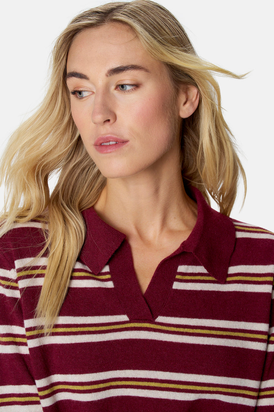 Pull col V - multicolore