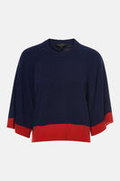 Pull col O - bleu