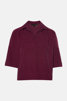 Blouse à manches courtes - Bordeaux