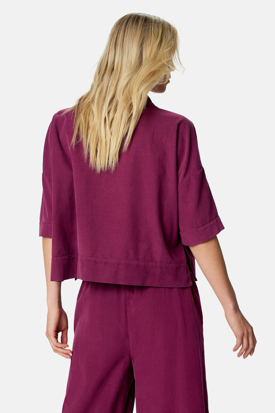 Blouse à manches courtes - Bordeaux