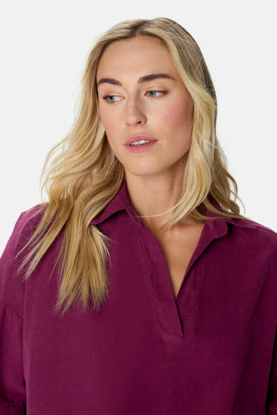 Blouse à manches courtes - Bordeaux