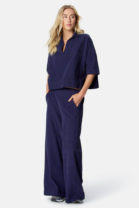 Blouse à manches courtes - bleu