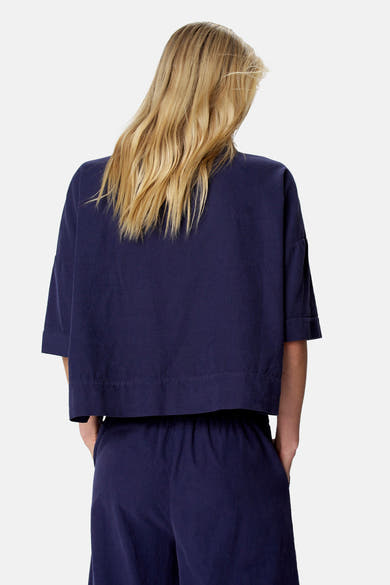 Blouse à manches courtes - bleu
