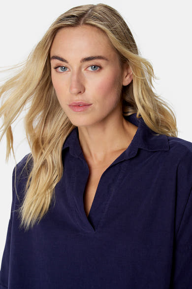 Blouse à manches courtes - bleu