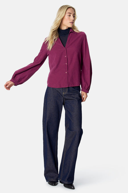 Blouse à manches longues - Bordeaux