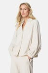Blouse à manches longues - blanc