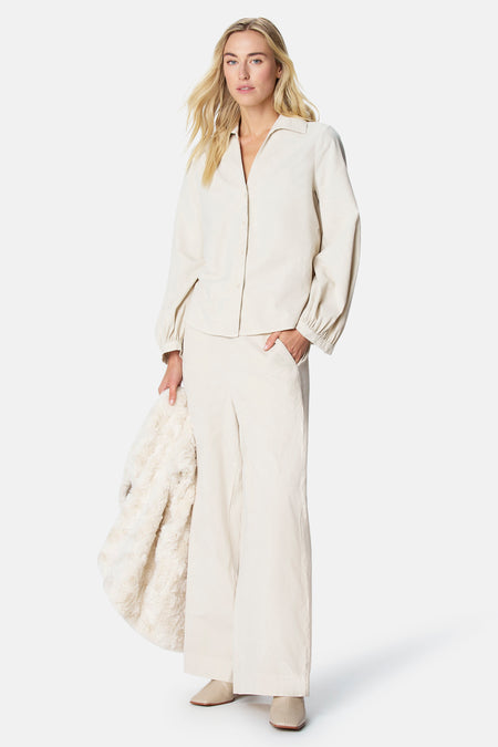 Blouse à manches longues - blanc