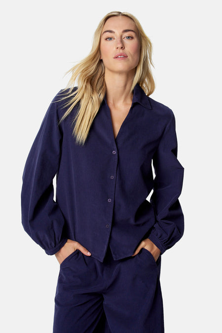 Blouse à manches longues - bleu