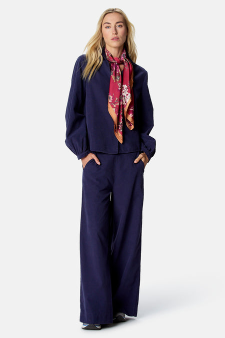 Blouse à manches longues - bleu