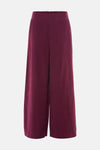 Pantalon bordeaux à taille élastique de COPINES D'ANVERS, coupe large et molletonnée, vue frontale