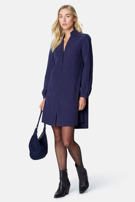 Kleedje met lange mouwen - blauw