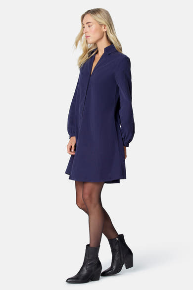 Kleedje met lange mouwen - blauw