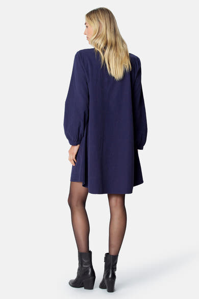 Kleedje met lange mouwen - blauw