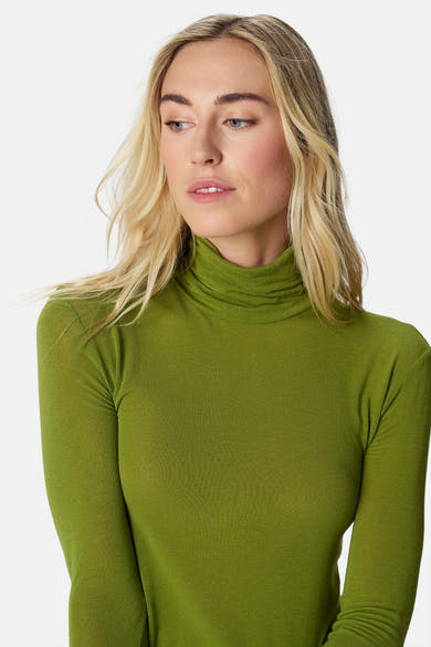 T-shirt met rolkraag - groen