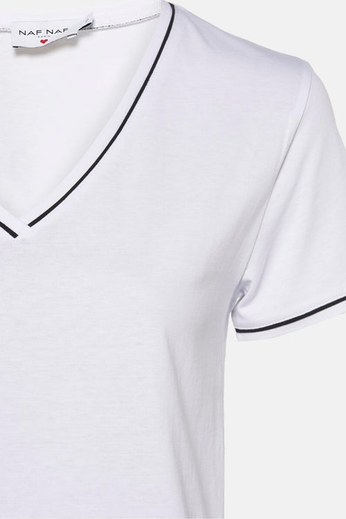 Top uni manches courtes Blanc - Naf Naf
