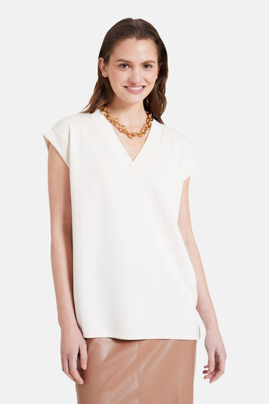 T-shirt met korte mouwen - ecru
