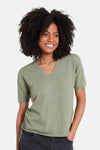 Trui met V-hals KHAKI - NAF NAF