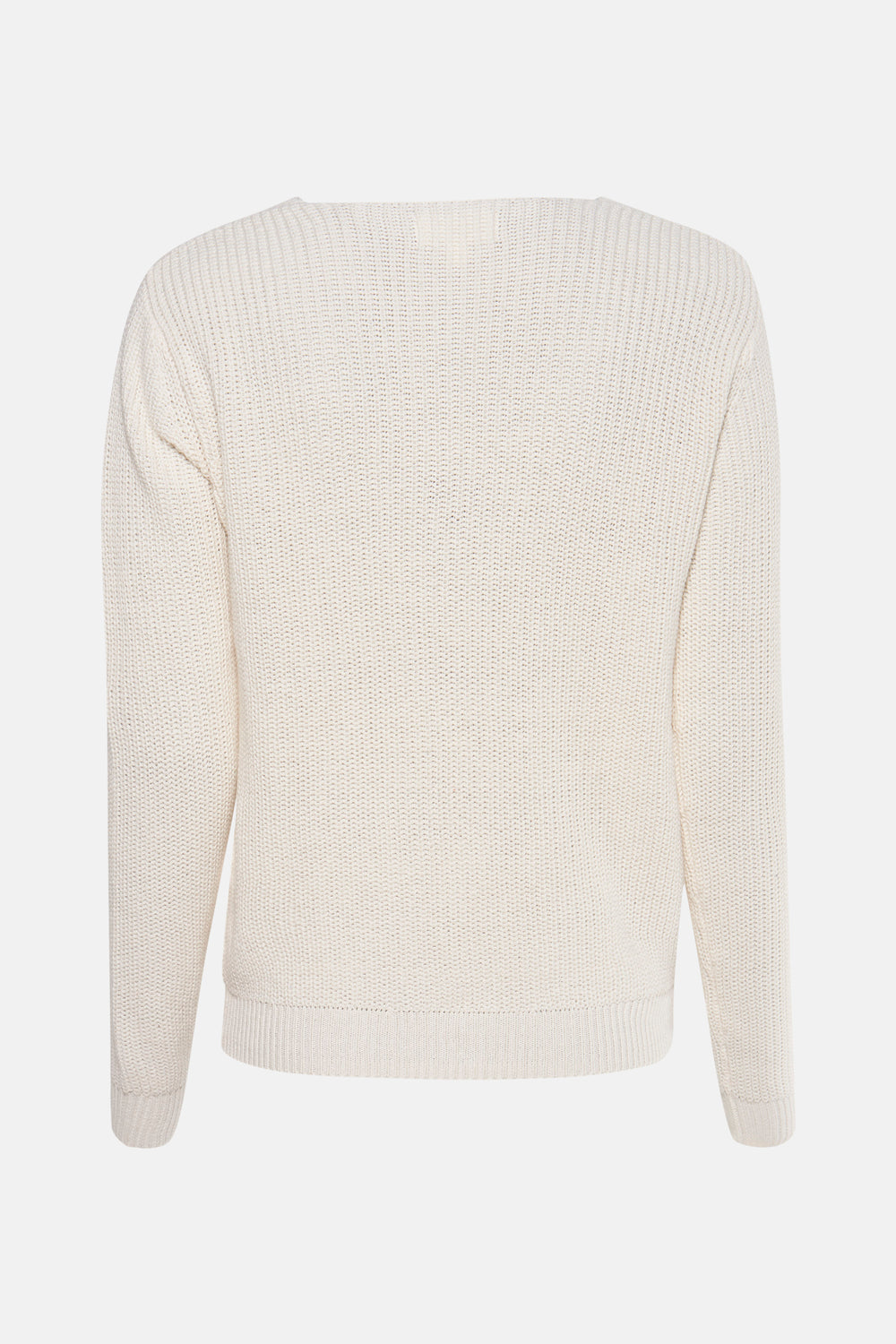 Pull met ronde hals - ecru
