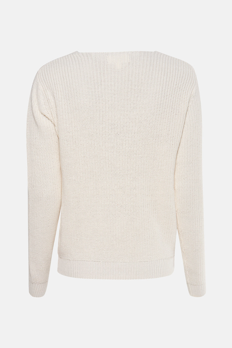 Pull col rond Écru - NAF NAF