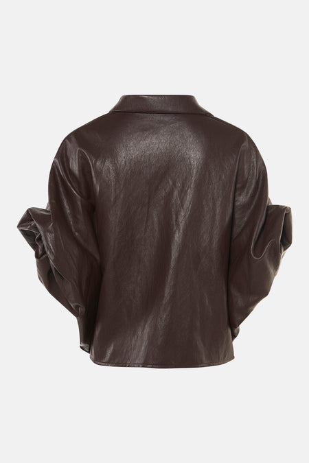 Blouse à manches longues - brun