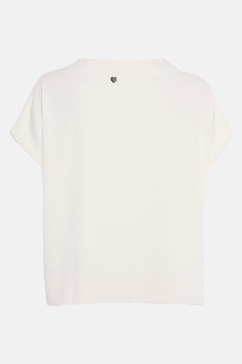 Blouse met korte mouwen - beige