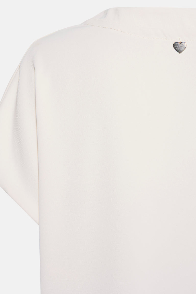 Blouse met korte mouwen - beige