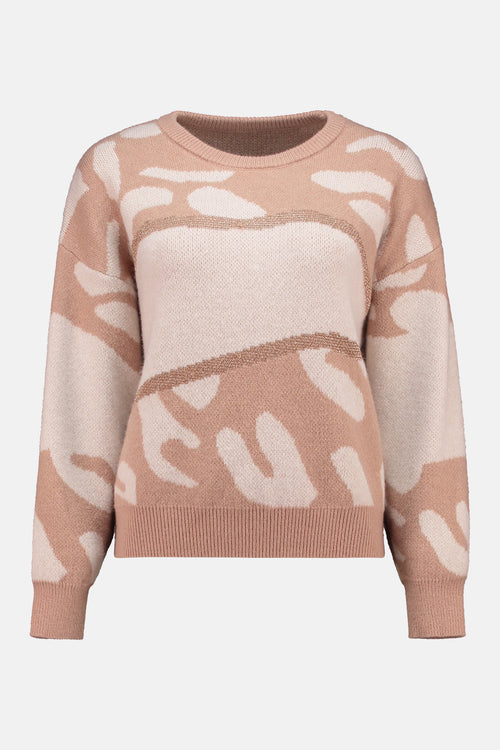 Pull met ronde hals - bruin