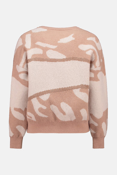 Pull met ronde hals - bruin
