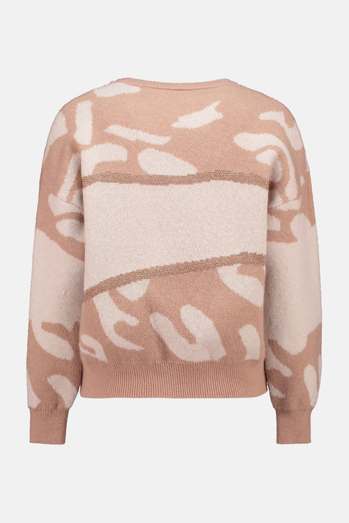 Pull met ronde hals - bruin