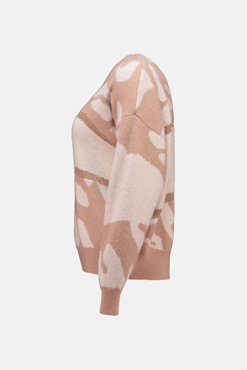 Pull met ronde hals - bruin