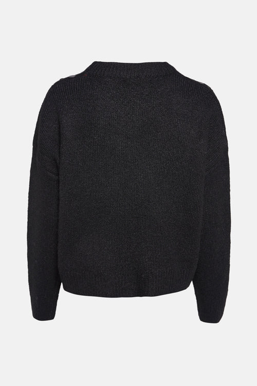Pull col rond Noir - AMELIE ET AMELIE