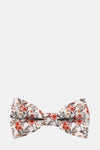 Nœud papillon multicolore de MR. CELESTIN, à motif floral rouge et beige.