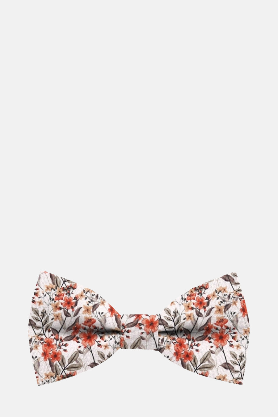 Nœud papillon multicolore de MR. CELESTIN, à motif floral rouge et beige.
