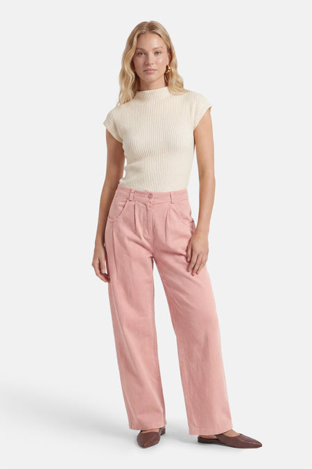 Jeans coloré - rose