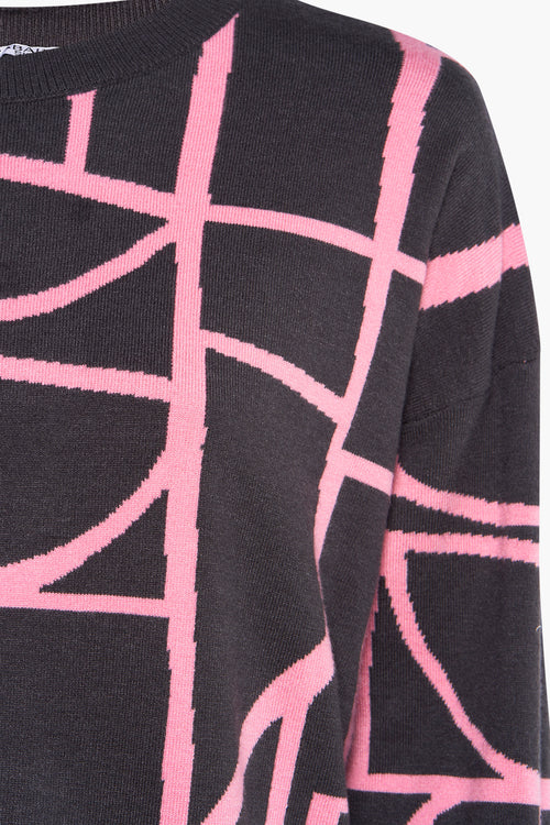 Pull met ronde hals - grijs